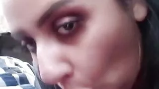 paki girl ayesha giving blowjob to boyfriend  in car