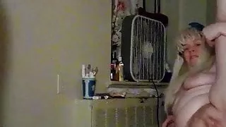 Sexy naked blonde  tits