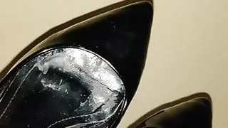 Hot 19 year old's black pumps borrowed for a few hours