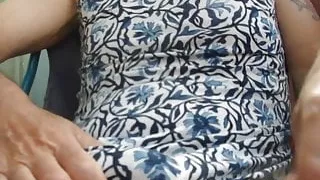 edging and cumming on the balcony