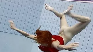 Ala underwater slut swims naked