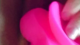 Cute pink dildo in a cute tight pussy