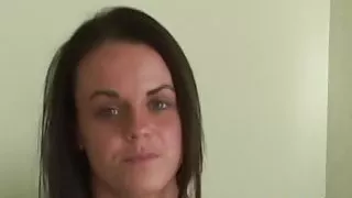 Dashing amateur swallows loads of cum after being pounded