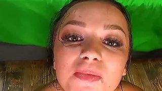 Daphne klyde shows cim in mouth and cumshots