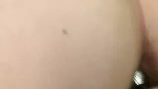 Wife enjoying dildo and butt plug