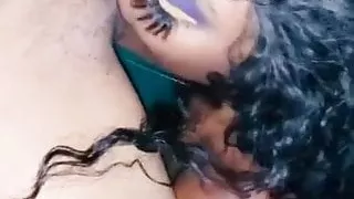 My cousin sucks her friend's clit