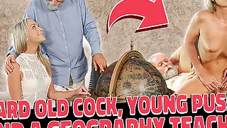 OLD4K. Pretty blonde with perfect body makes love to old dud