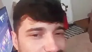 Hunk cocksucker a Huge cock