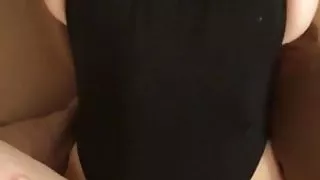 Her shirt can barely hold her Tits!!!!!