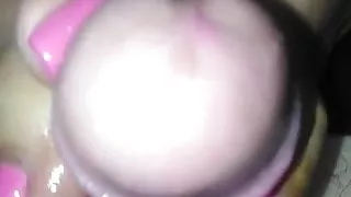 Long Pink Toenails Footjob