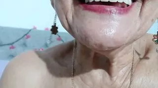 Granny latina in glasses