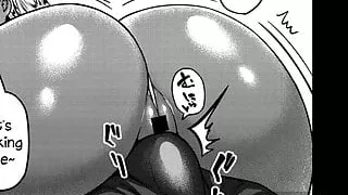 Huge Ebony girl and small ffry