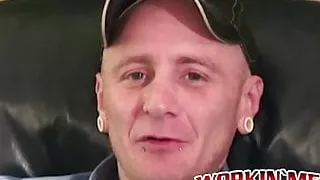 Dude strips down and shows off all his tats and piercings