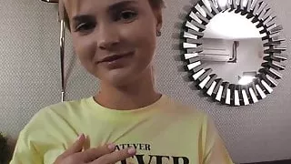 Slutty Lika Star loves blowing her stepbrothers big cock POV