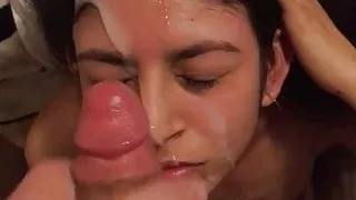 Girlfriend gets Big Facial