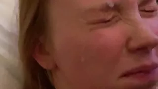 Reposted Webslut, Redhead Doesnt like Facial