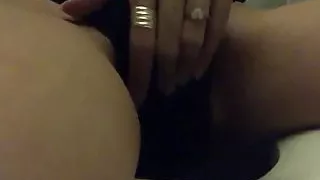 Thai wife vokita rubbing pussy at work