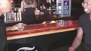 Milf rides and jerks interracial cock in trio