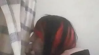 Gwen on leash suck and swallow big cum