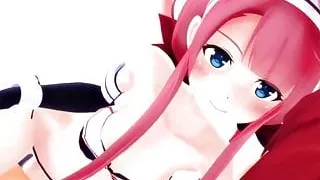 Cutie fingering dick and licking it gets cum on his face