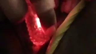 Light up vibrator action with squirt finish