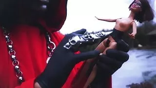 Inked Sexy chick takes a double D in her ass