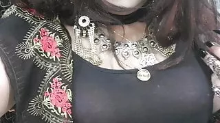 black transparent dress