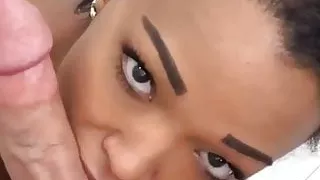 Ebony Harley Dean pov cumshot horny blowjob