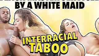 BLACK4K. Girl cleans house to pay bills but black man disturbes her