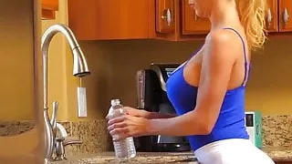 Incredibly sexy busty step mom sucks and fucks with step son