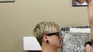 Tongue twisting and bareback cock riding for twink dudes