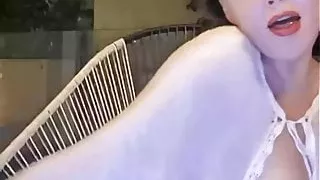 Rose McGowan exposing her big breasts in slow motion