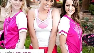 Lily Rader's Softball Training Turns Into Teen's Threesome
