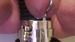 Sissygasm in full metal lockdown