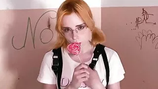 StepSister Deepthroat and Fuck on the Balcony