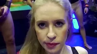 Nikki riddle shows cumswallow blowbang and anal