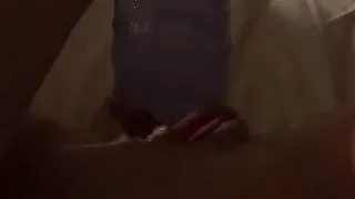 Horny Milf with huge dildo