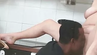 Chubby gilf jizzed in mouth by big cock