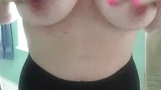 Slut step mom shows her big tits