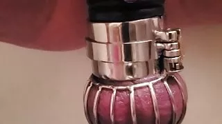 Chastity slave inspected before play