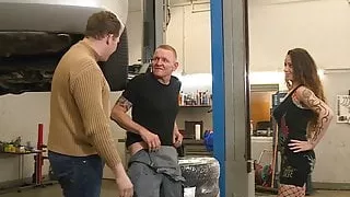 Fucking their new secretary in the ass