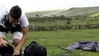 Camping trip turns into gay masturbation with Luke and Brez