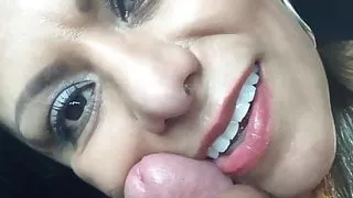 Busty MexiMilf Gabby Quinteros Sucks Dick In The Back Seat!