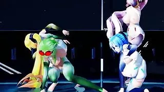 MMD Hibikase (Miku, Luka, Gumi, Neru)