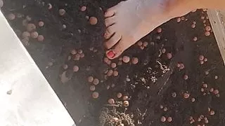 feets in mud
