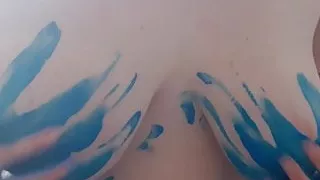 horny lockdown ep 10 - being creative -(messy) body painting