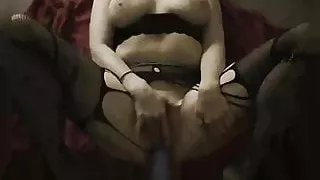 Play myself, with giant dildo in my ass