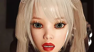 Horny sexy slave gets fucked by black big cock sex machine