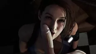 Jill Valentine - Deepthroats and swallows Umbrella Dick