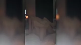 Cuck hubby records from doorway hotwife with her fuck buddy